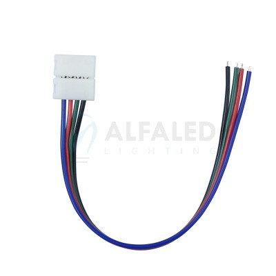 Napájací konektor zaklapávací pre 10mm RGB LED pásy - 20cm