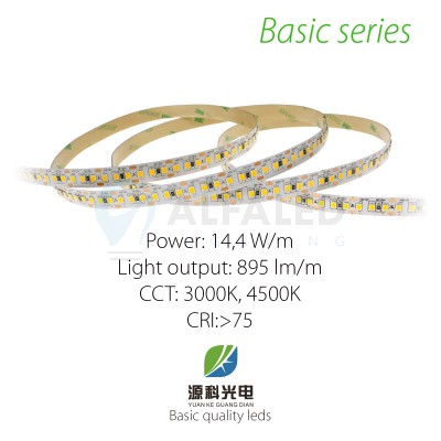 LED pás BASIC series 14,4W/12V, 168 LED/m 2835