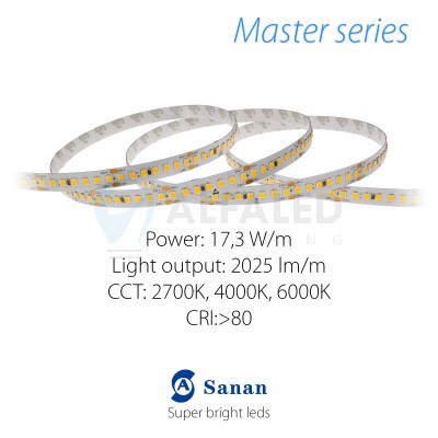 LED pás MASTER series 17,3W/24V, 168 LED/m 2835