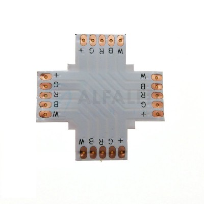 X konektor spájkovací pre RGBW LED pásy 