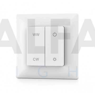 Bezdrôtový nástenný tlačidlový Dual White ovládač ATTRACTIVE 