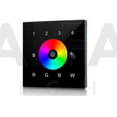 Bezdrôtový vstavaný 4 zónový RGBW ovládač PERFECT AF-2820AC čierny
