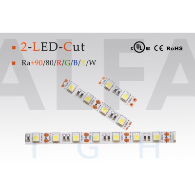 LED pás PREMIUM QUALITY 14,4W/24V 2-LED Cut - COLOUR