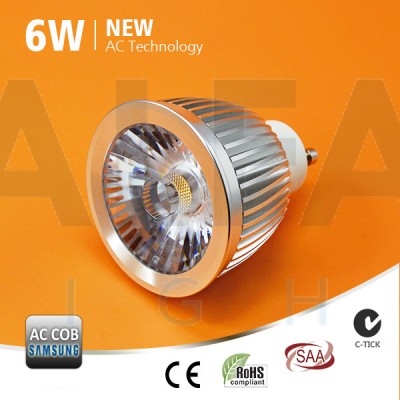 LED žiarovka GU10 6W AC/COB SAMSUNG LED - Premium series 