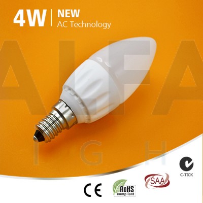 LED žiarovka E14 4W AC/COB SAMSUNG LED - Premium series 