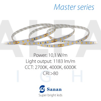 LED pás MASTER series 10,1W/24V, 98 LED/m 2835